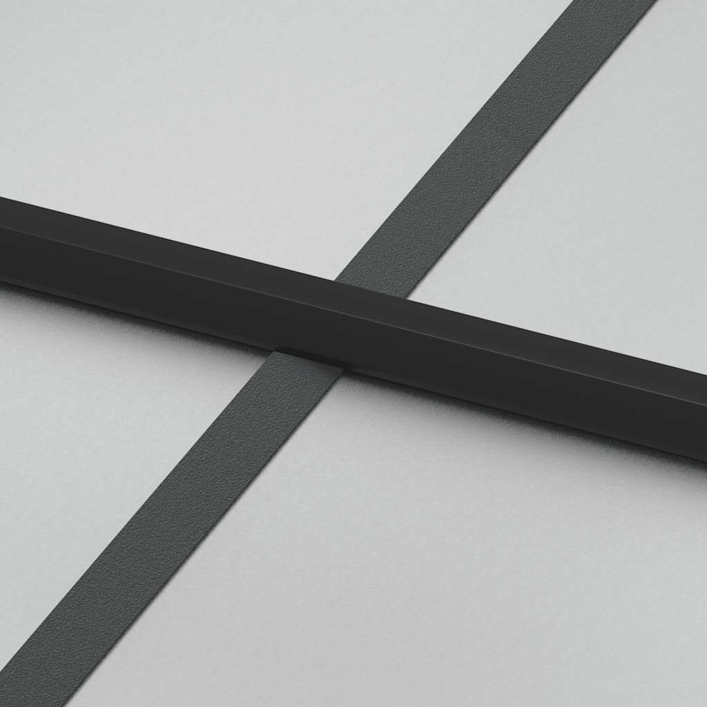 dør 83x201,5 cm hærdet glas og aluminium sort