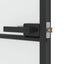 dør 83x201,5 cm hærdet glas og aluminium sort
