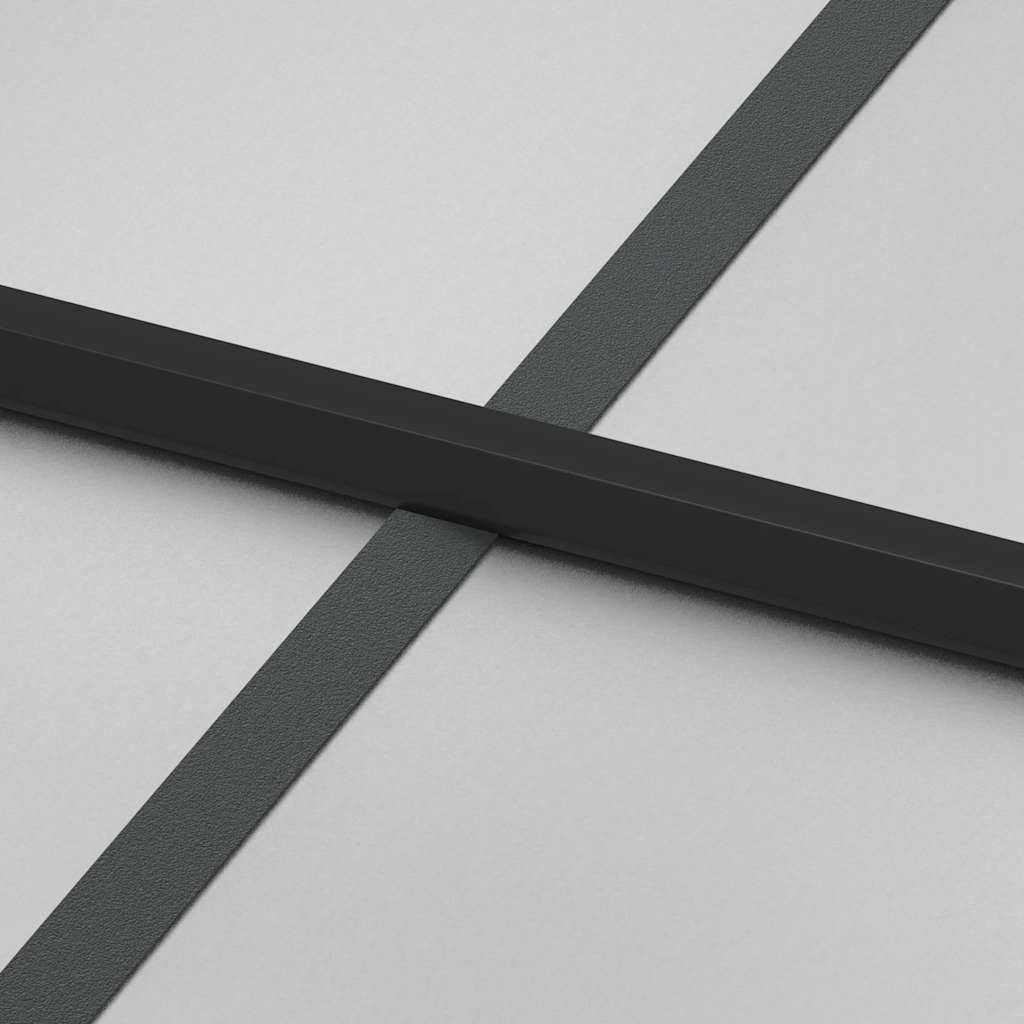 dør 93x201,5 cm hærdet glas og aluminium sort