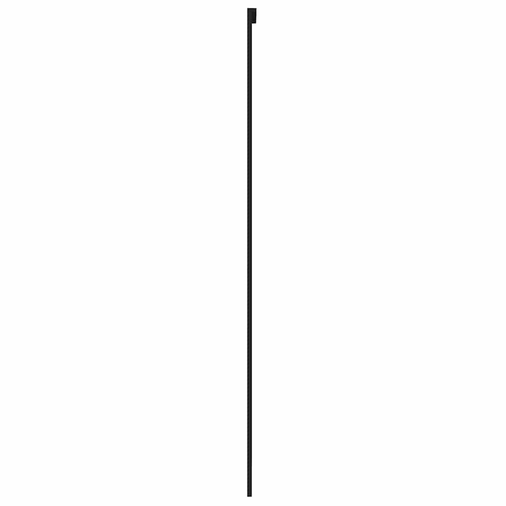 skydedør 76x205 cm hærdet glas og aluminium sort