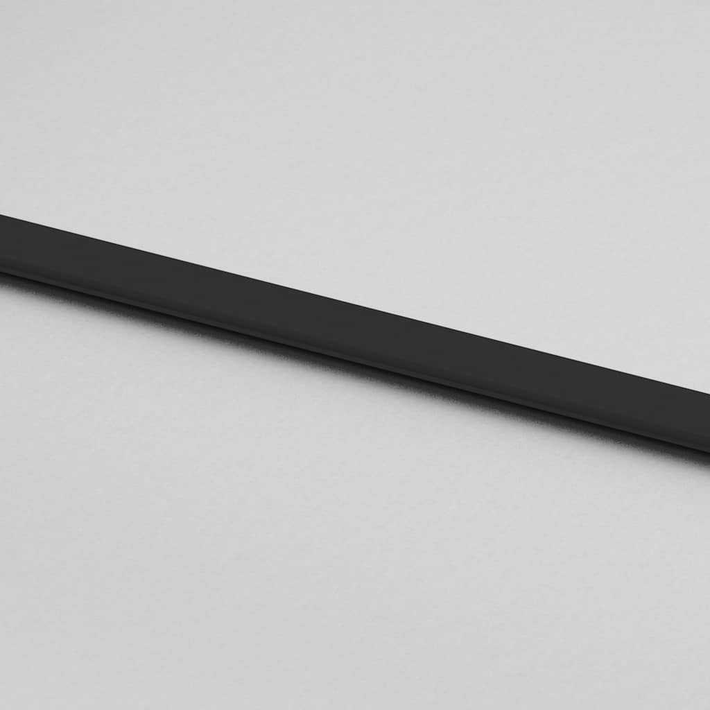 skydedør 76x205 cm hærdet glas og aluminium sort
