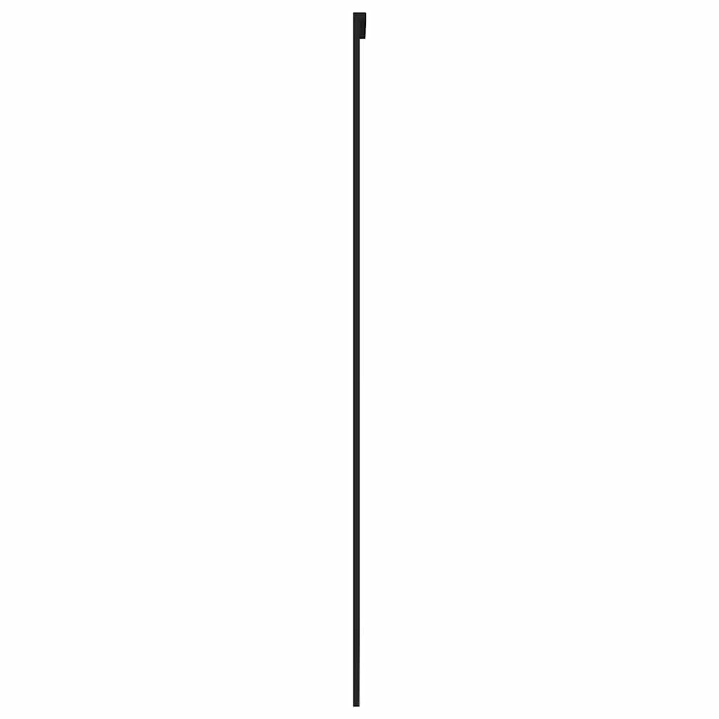 skydedør 102,5x205 cm hærdet glas og aluminium sort
