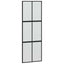 skydedør 90x205 cm hærdet glas og aluminium sort