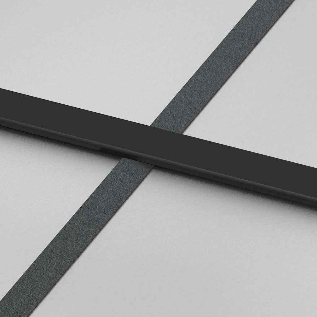 skydedør 102,5x205 cm hærdet glas og aluminium hvid