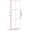skydedør 76x205 cm hærdet glas og aluminium sort