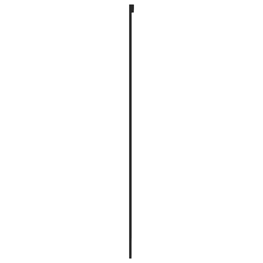 skydedør 76x205 cm hærdet glas og aluminium sort