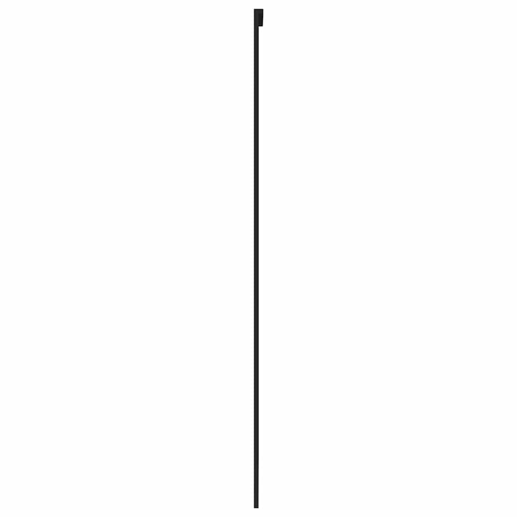 skydedør 90x205 cm hærdet glas og aluminium sort