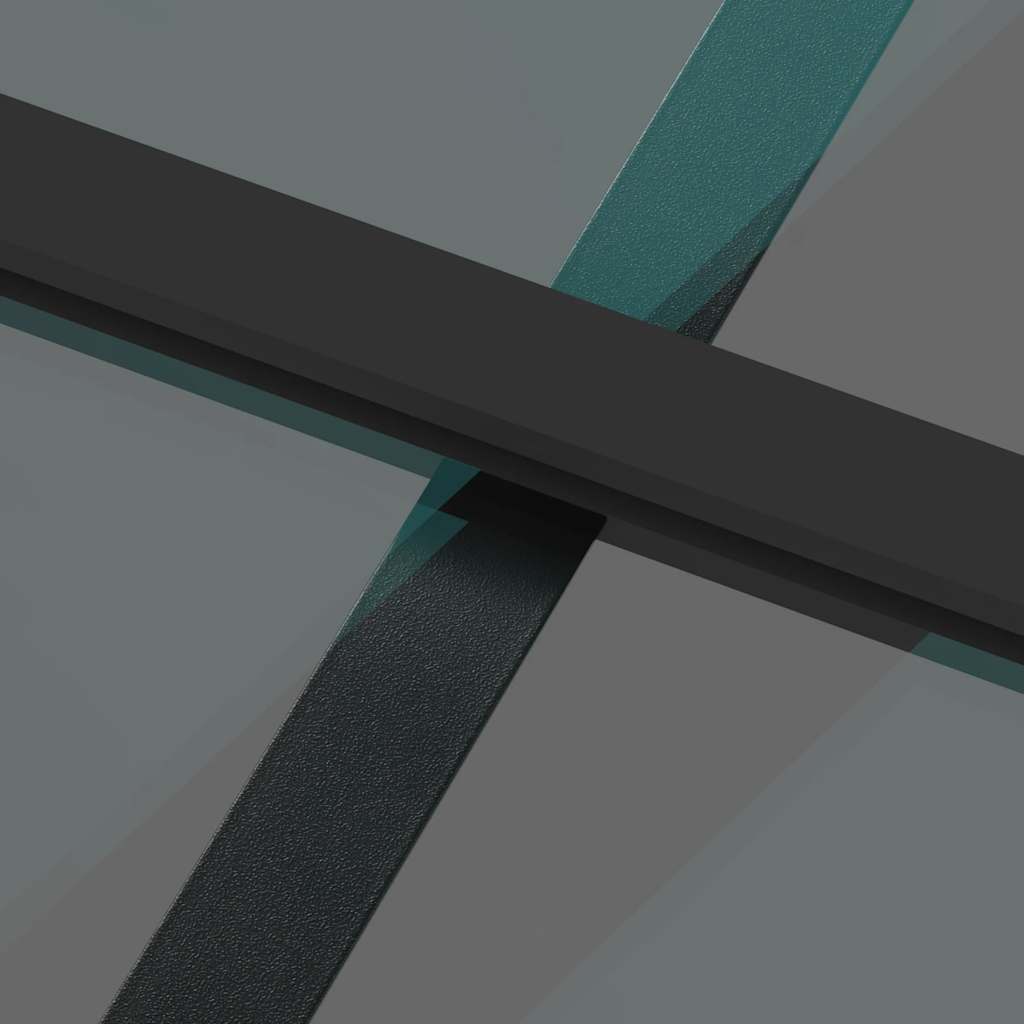 skydedør 90x205 cm hærdet glas og aluminium sort