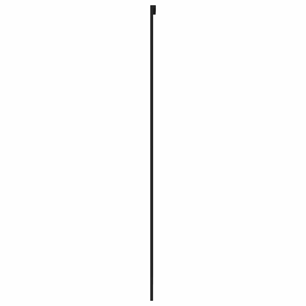 skydedør 76x205 cm hærdet glas og aluminium sort