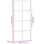 skydedør 102,5x205 cm hærdet glas og aluminium sort