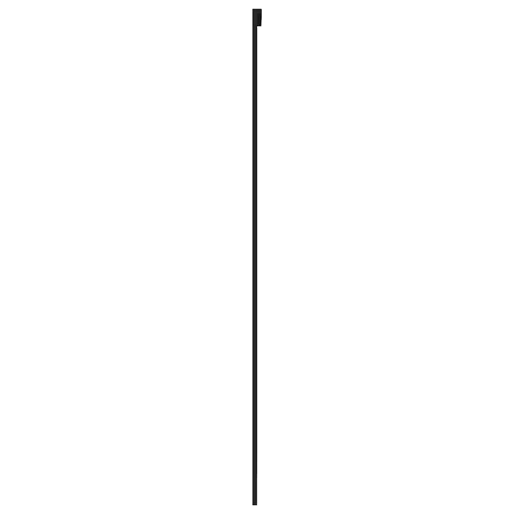 skydedør 90x205 cm hærdet glas og aluminium sort