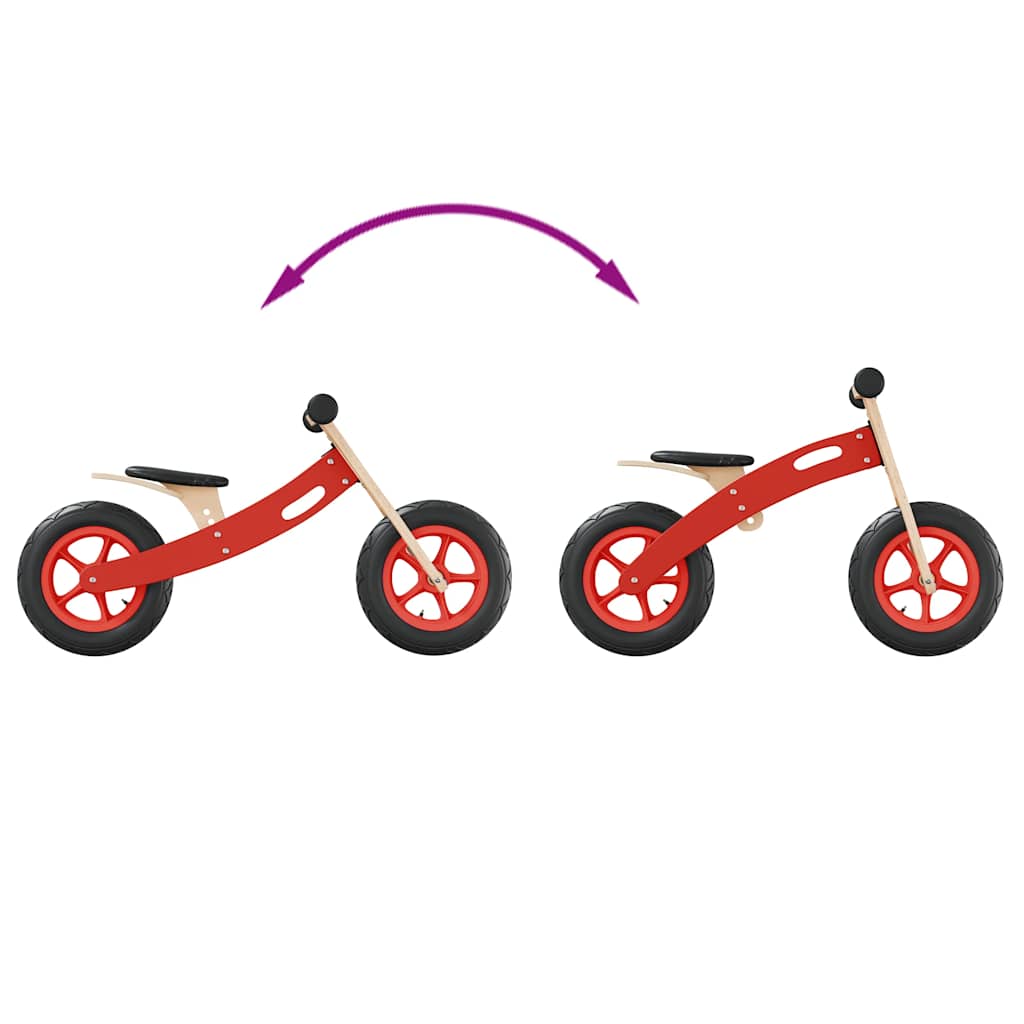 løbecykel med luftdæk rød