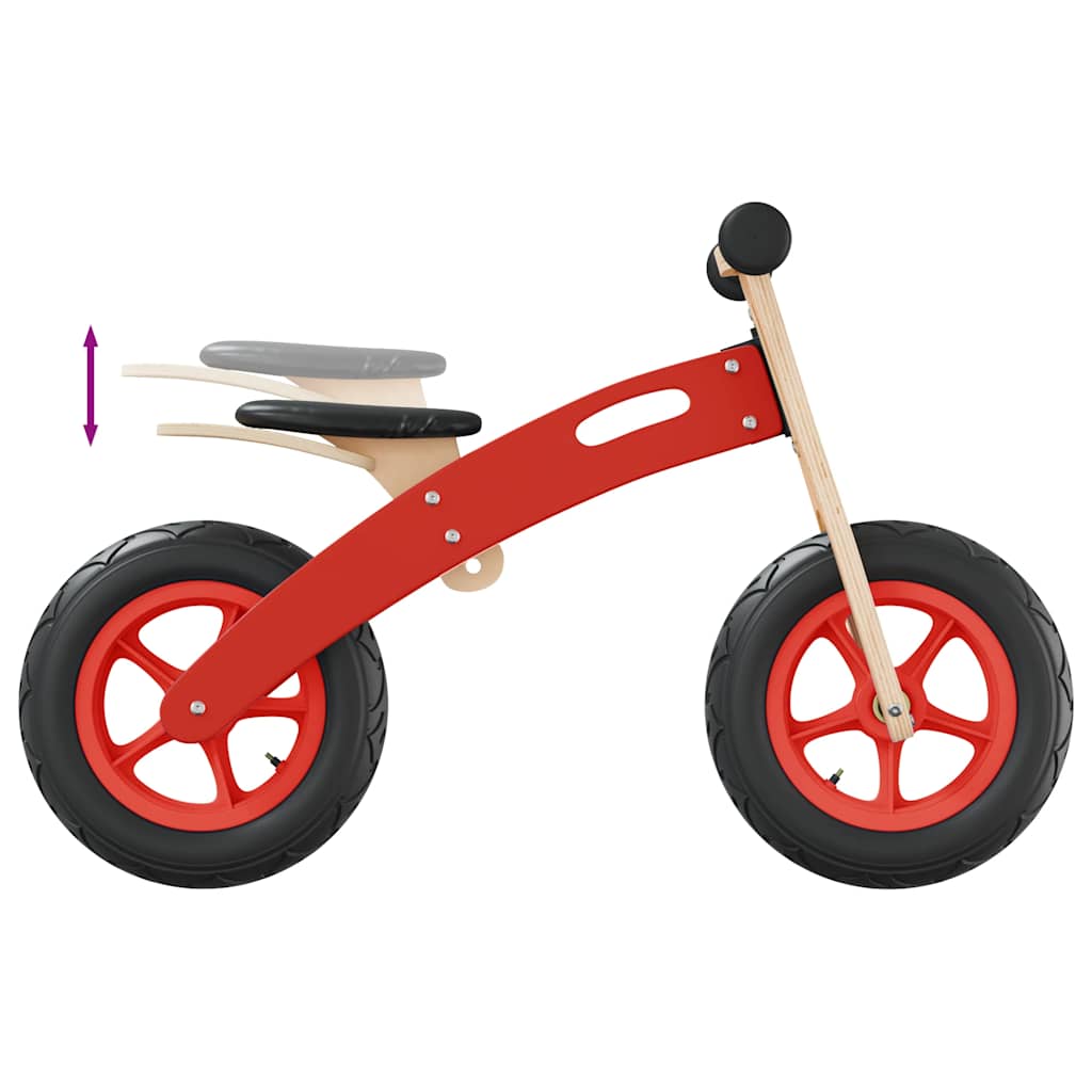 løbecykel med luftdæk rød