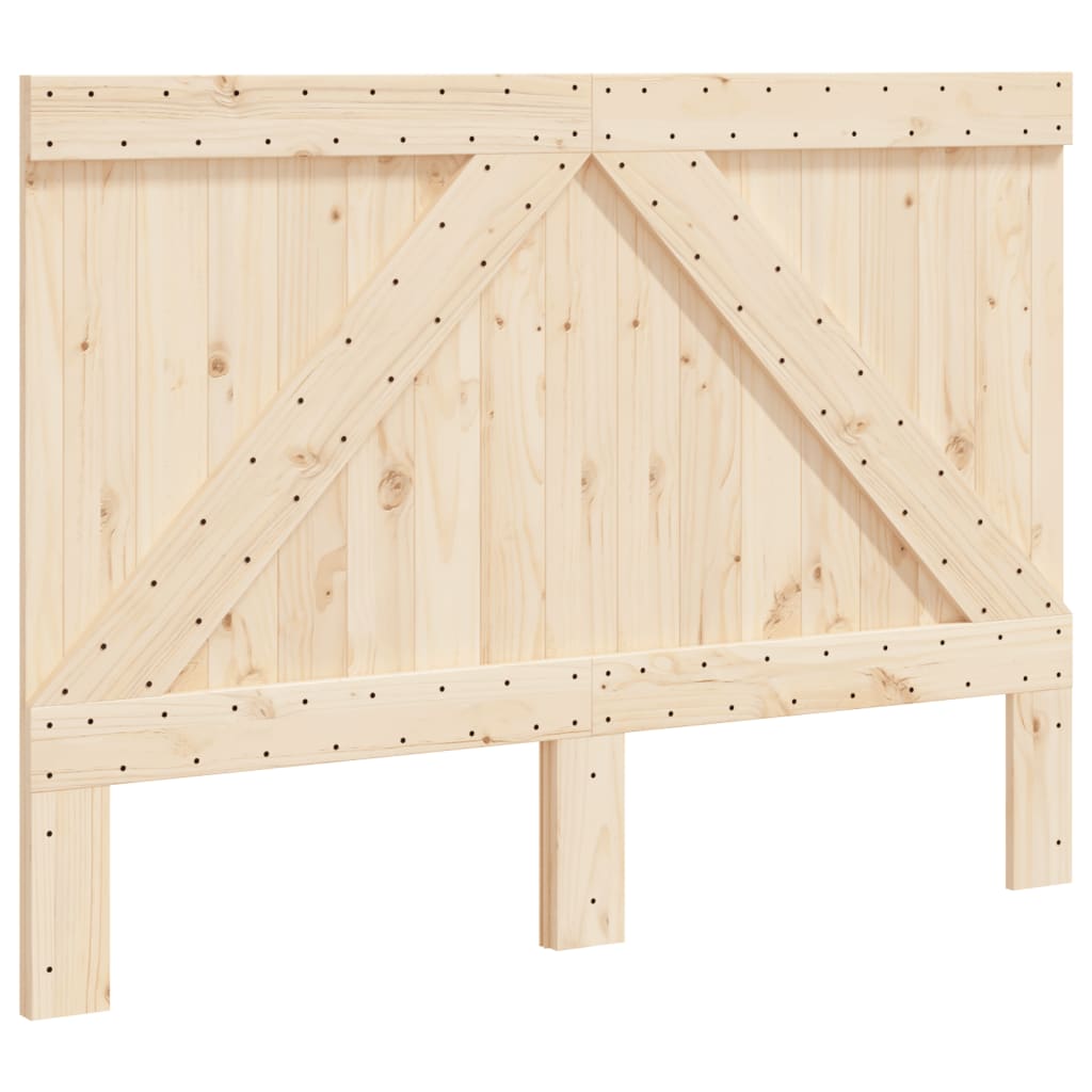 sengegavl 140x104 cm massivt fyrretræ