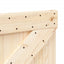 sengegavl 160x104 cm massivt fyrretræ