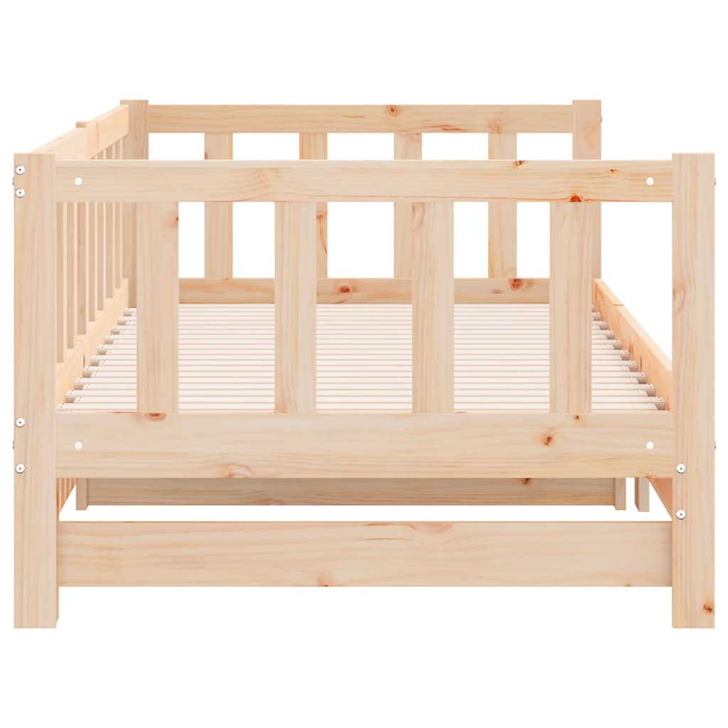 daybed med udtræk 90x200 cm massivt fyrretræ