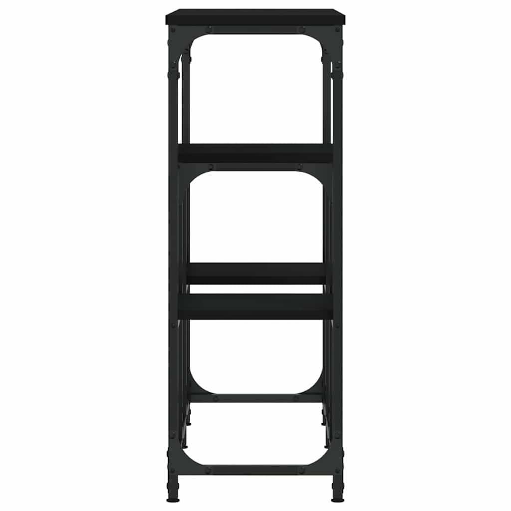 konsolbord 89,5x28x76 cm konstrueret træ sort