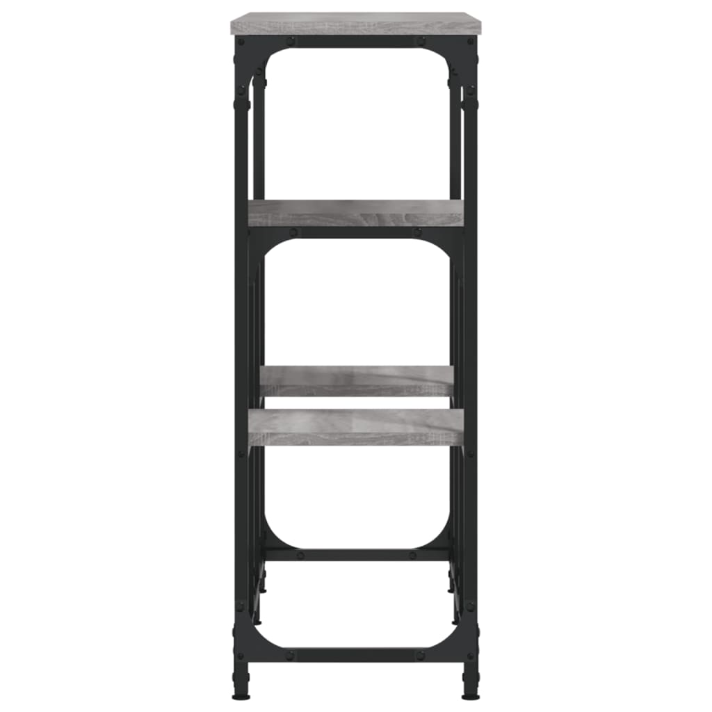 konsolbord 89,5x28x76 cm konstrueret træ grå sonoma-eg