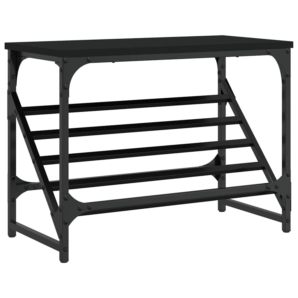 skostativ 60x30x45 cm konstrueret træ sort