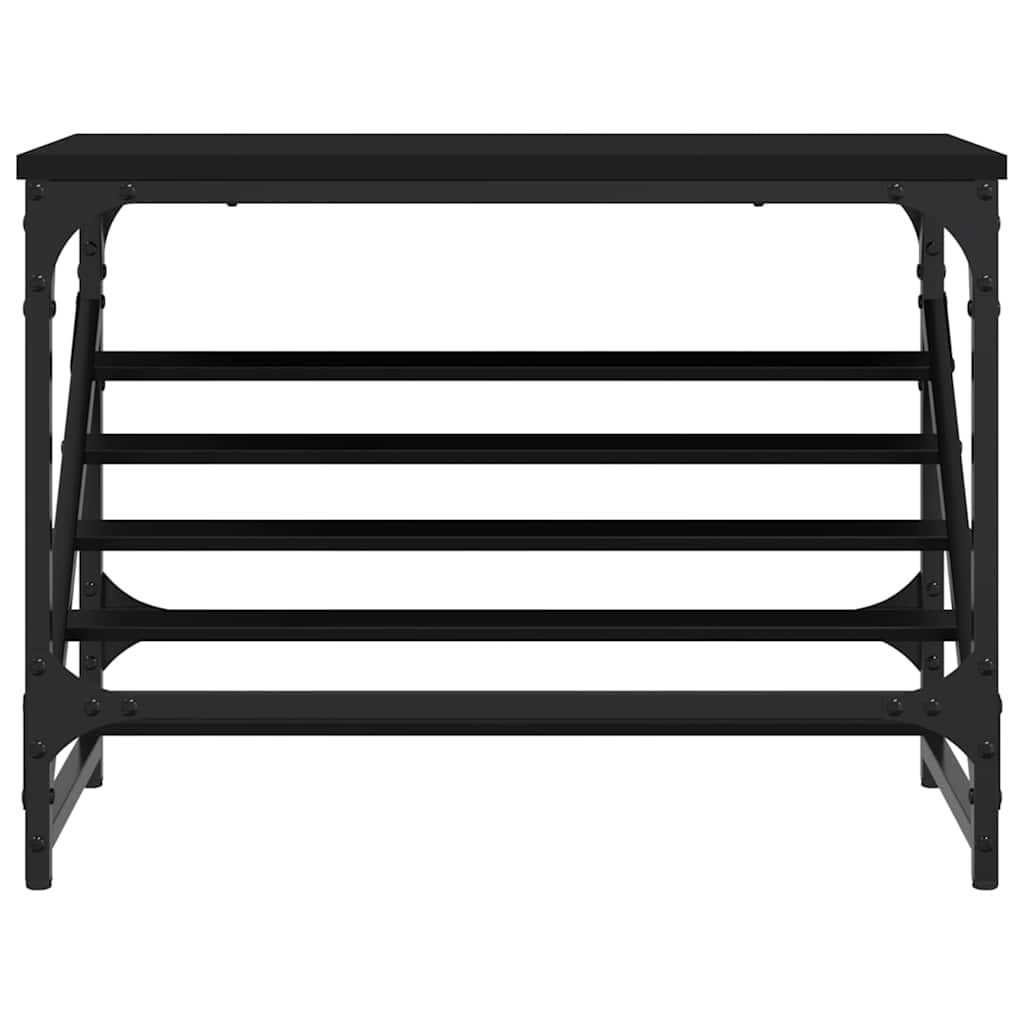 skostativ 60x30x45 cm konstrueret træ sort
