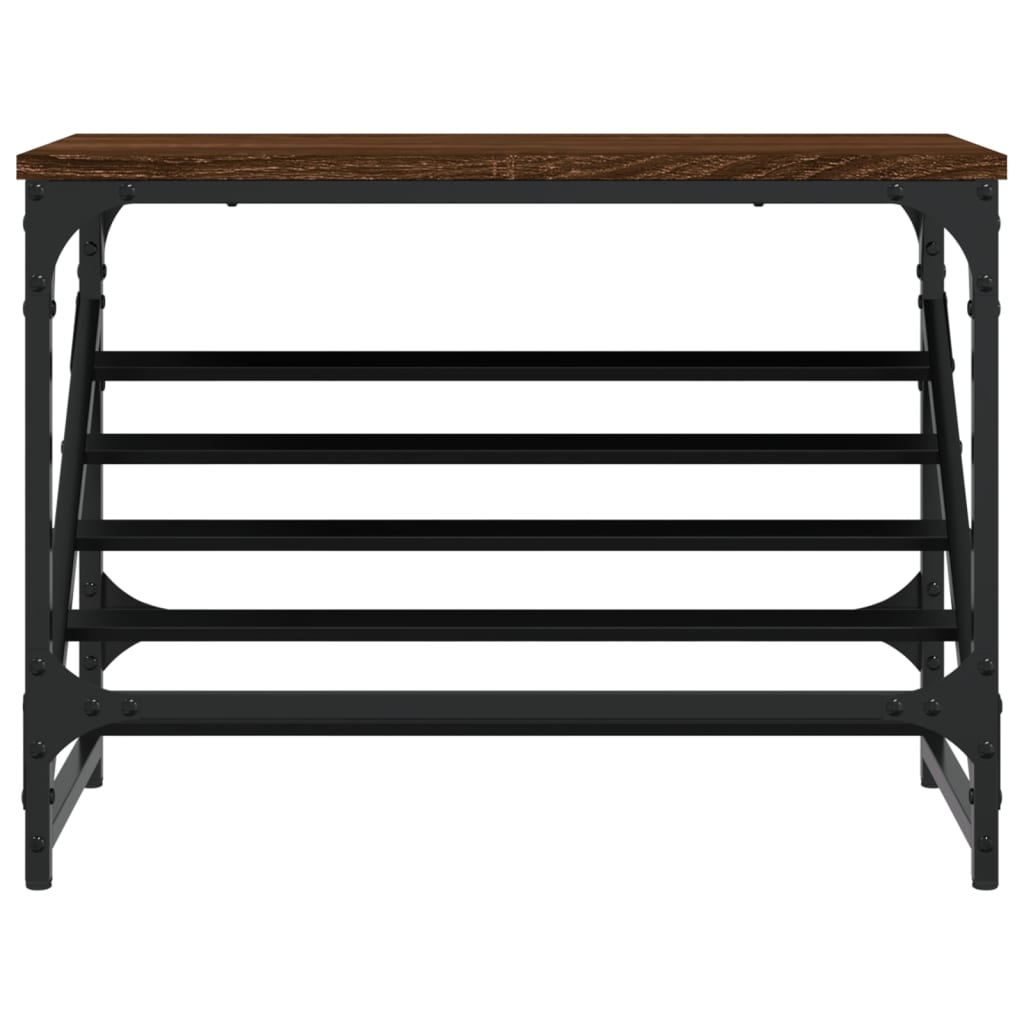 skoreol 60x30x45 cm konstrueret træ brun egetræsfarve