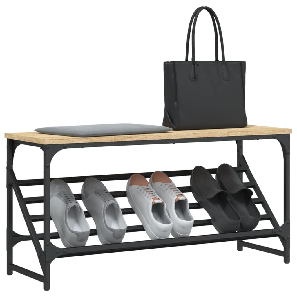 skoreol 90x30x45 cm konstrueret træ sonoma-eg