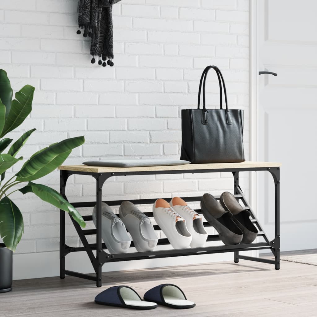 skoreol 90x30x45 cm konstrueret træ sonoma-eg