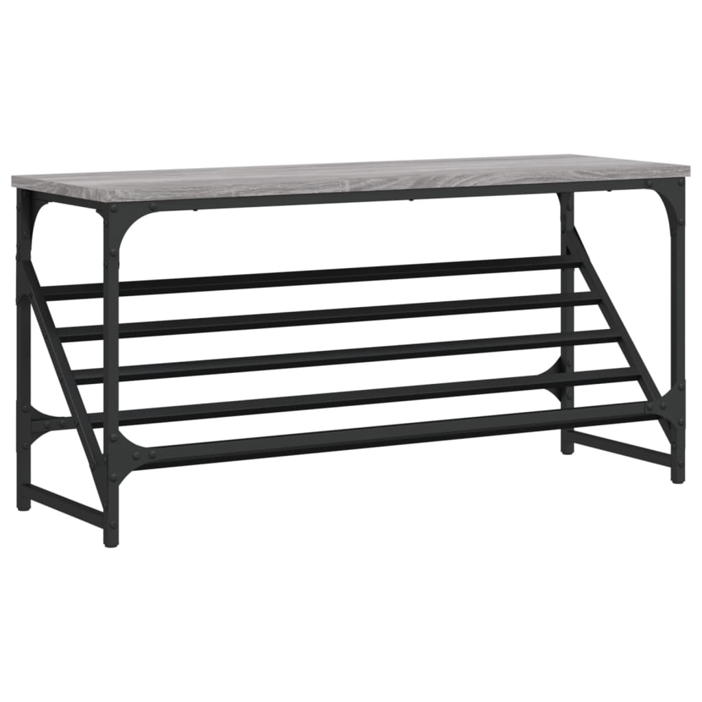 skoreol 90x30x45 cm konstrueret træ grå sonoma-eg
