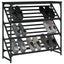 skostativ 90x30x85 cm konstrueret træ sort