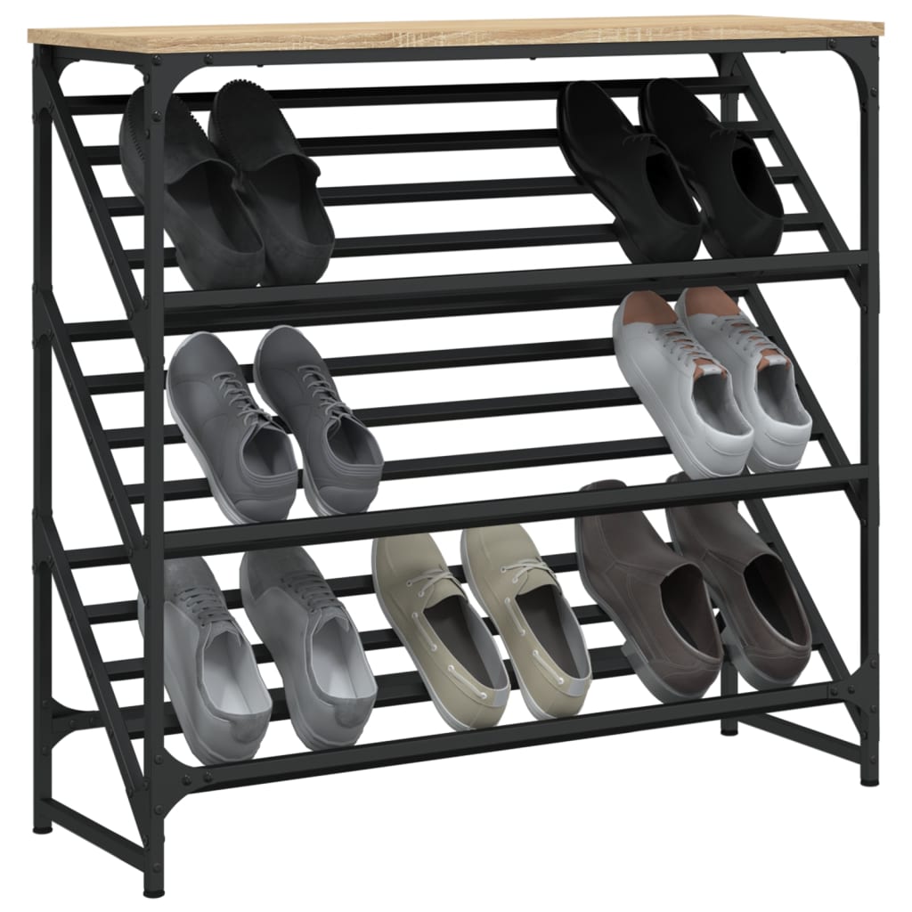 skoreol 90x30x85 cm konstrueret træ sonoma-eg