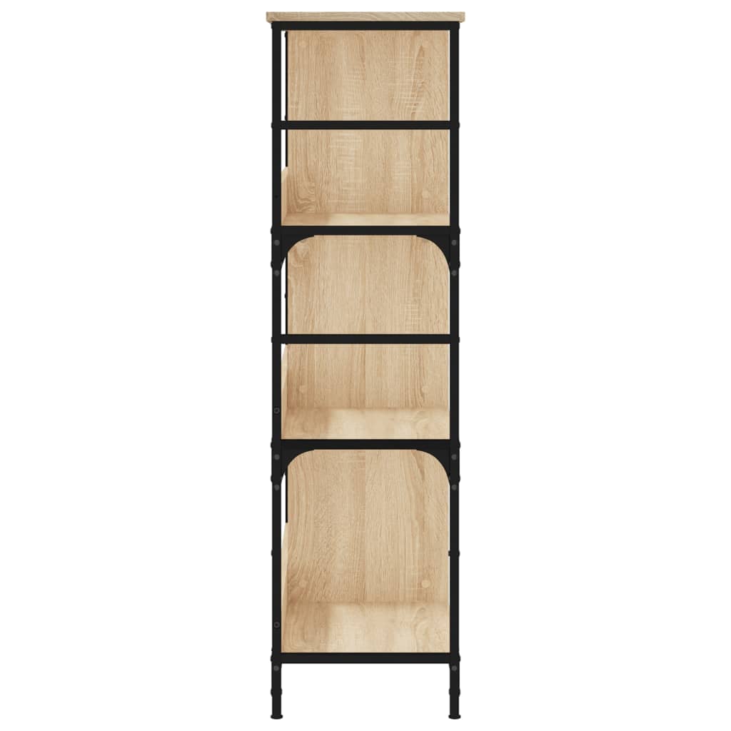 bogreol 78,5x33x117,5 cm konstrueret træ sonoma-eg