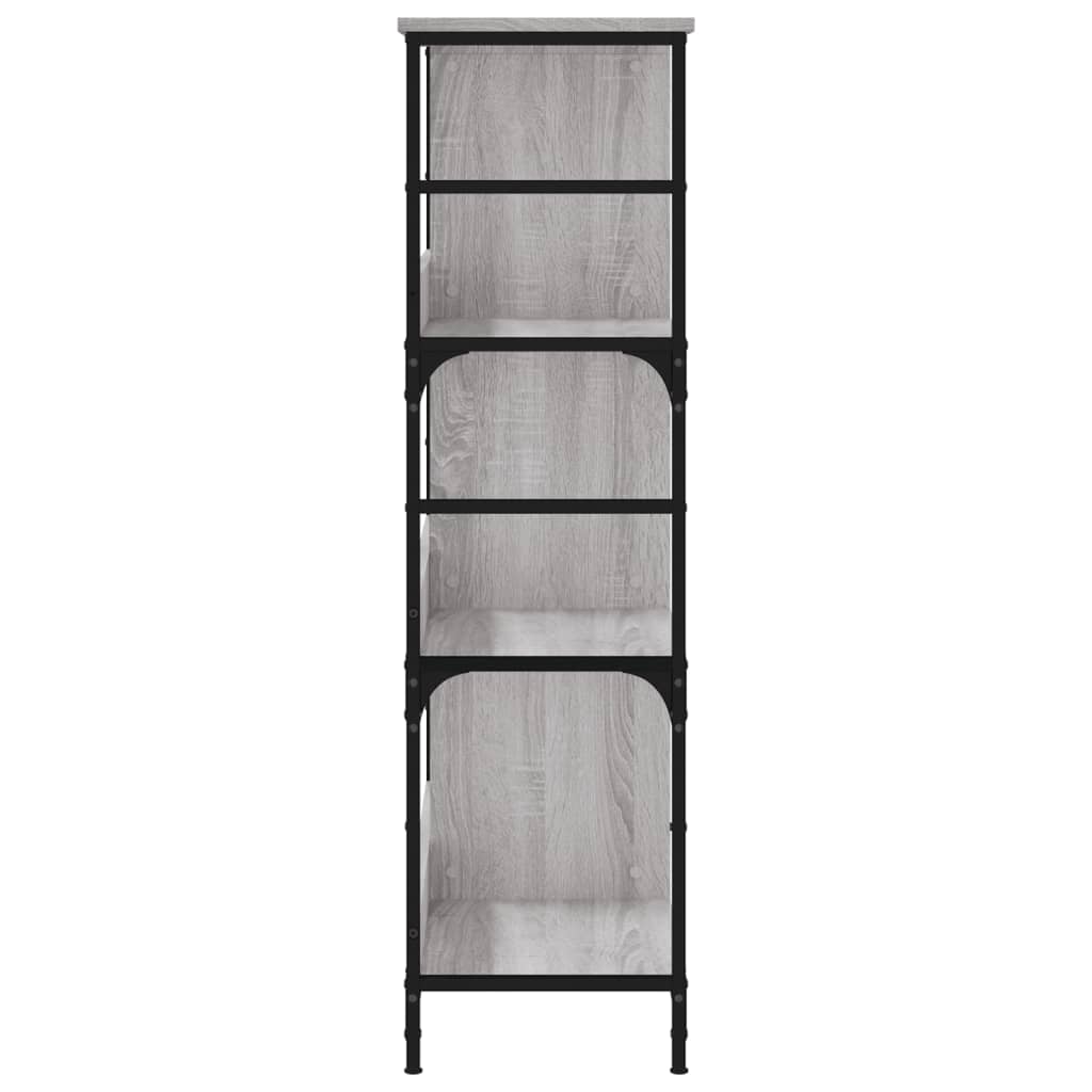 bogreol 78,5x33x117,5 cm konstrueret træ grå sonoma-eg