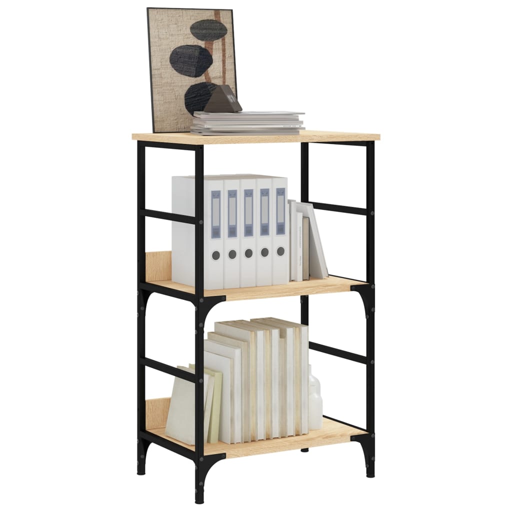 bogreol 50x33x82 cm konstrueret træ sonoma-eg