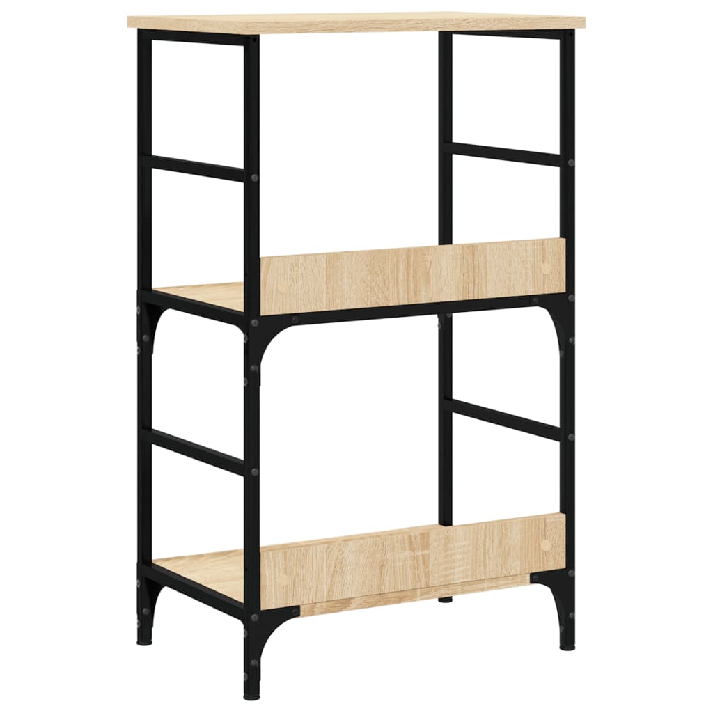 bogreol 50x33x82 cm konstrueret træ sonoma-eg