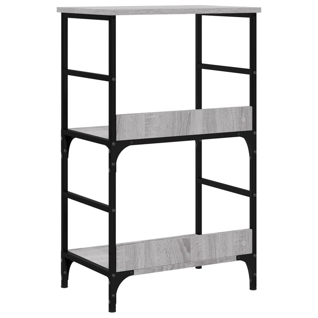 bogreol 50x33x82 cm konstrueret træ grå sonoma-eg