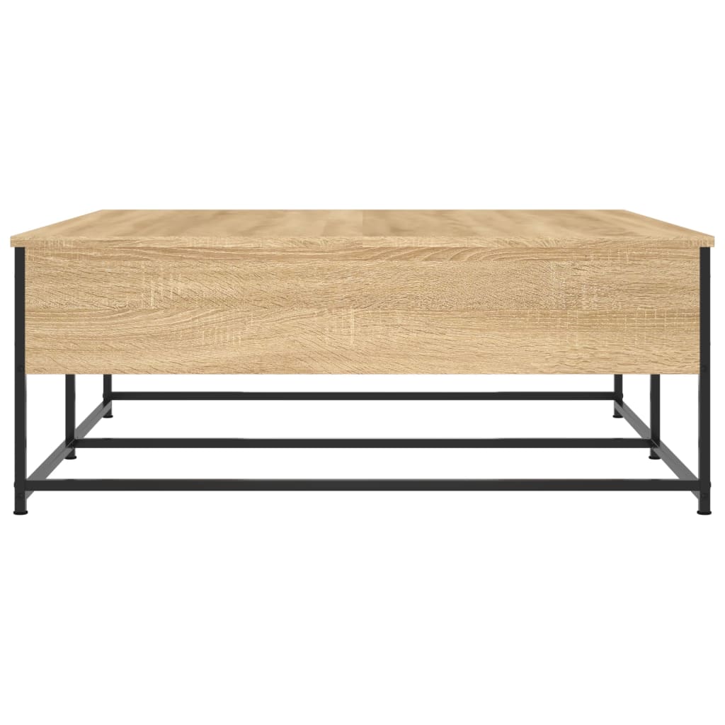 sofabord 100x99x40 cm konstrueret træ sonoma-eg