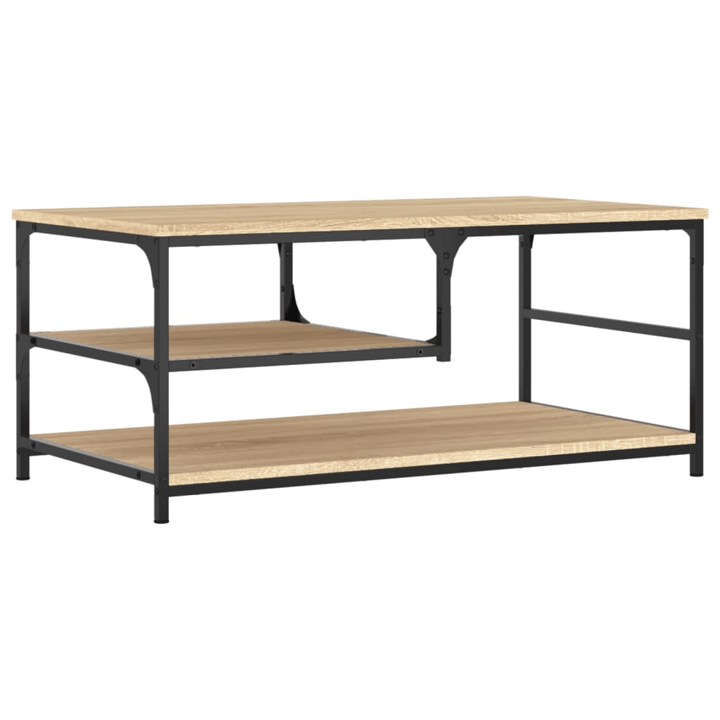 sofabord 90x49x40 cm konstrueret træ sonoma-eg