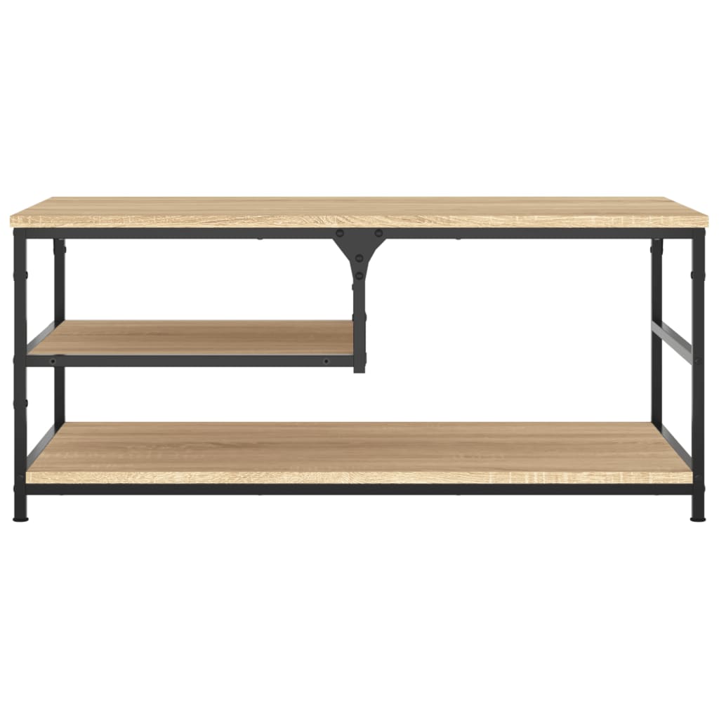 sofabord 90x49x40 cm konstrueret træ sonoma-eg