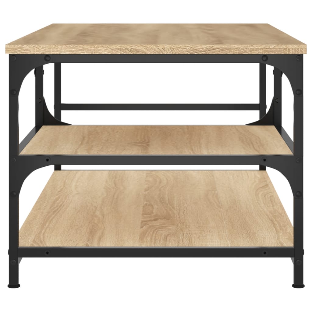 sofabord 90x49x40 cm konstrueret træ sonoma-eg