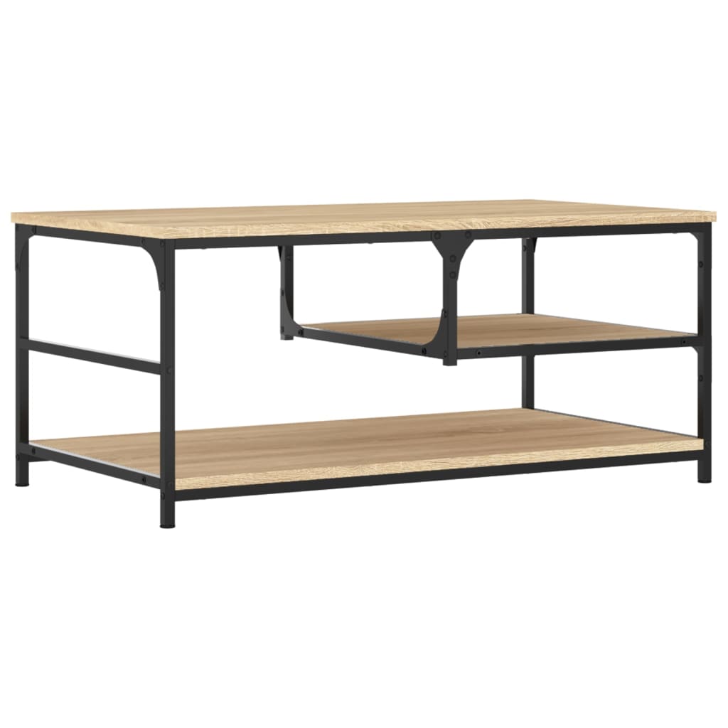 sofabord 90x49x40 cm konstrueret træ sonoma-eg