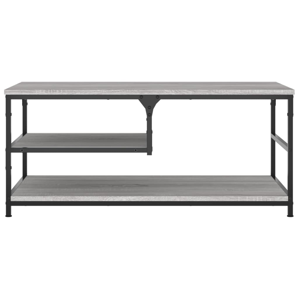 sofabord 90x49x40 cm konstrueret træ grå sonoma-eg