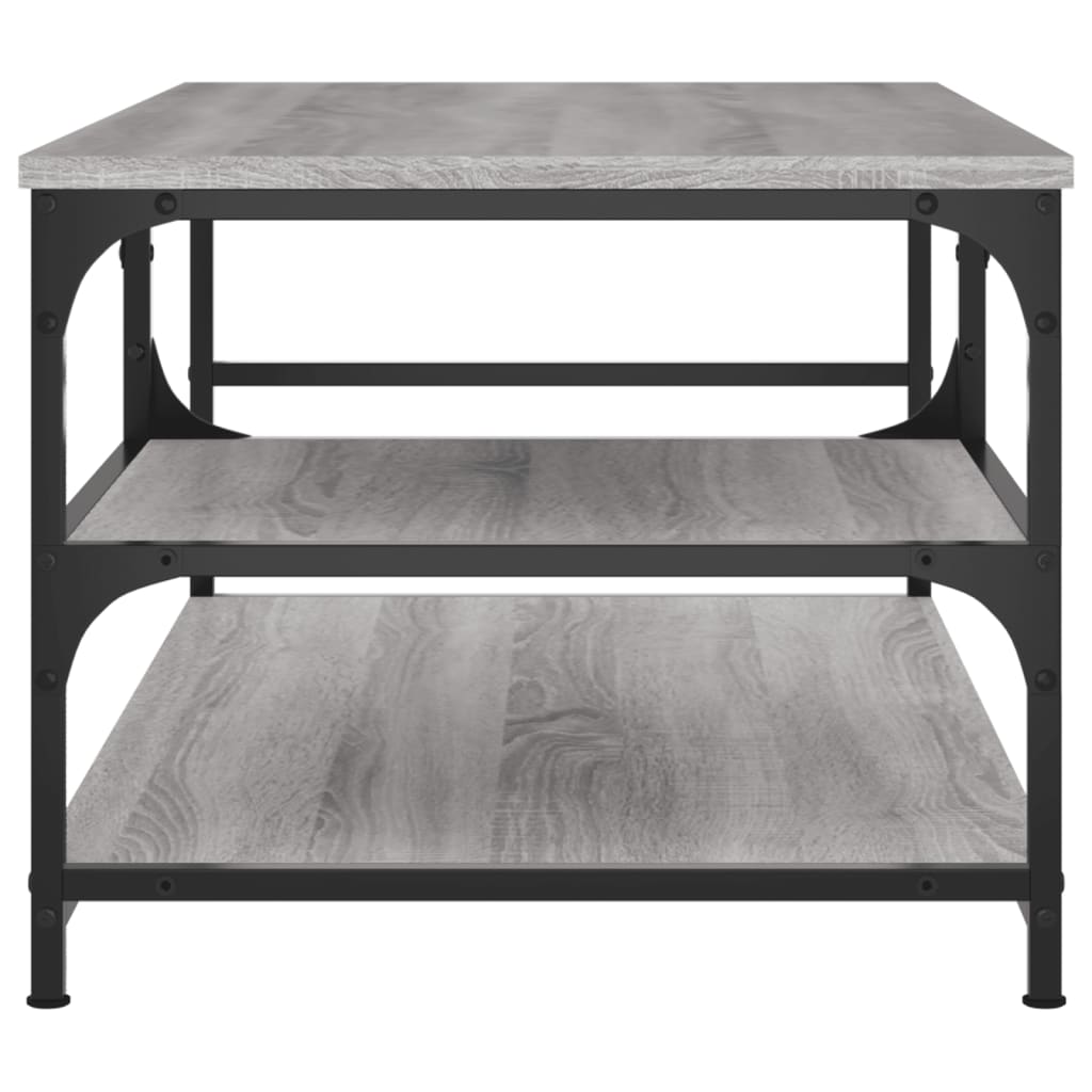 sofabord 90x49x40 cm konstrueret træ grå sonoma-eg