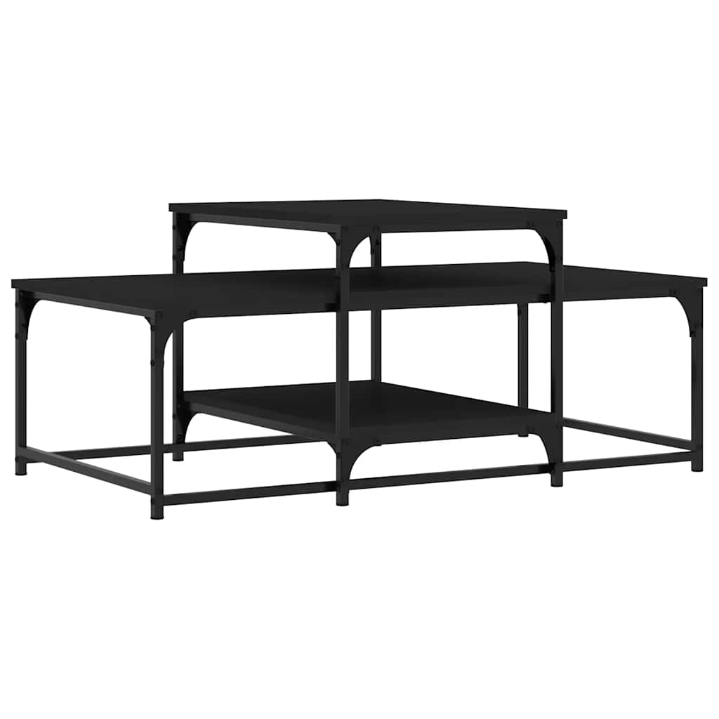 sofabord 102x60x45 cm konstrueret træ sort