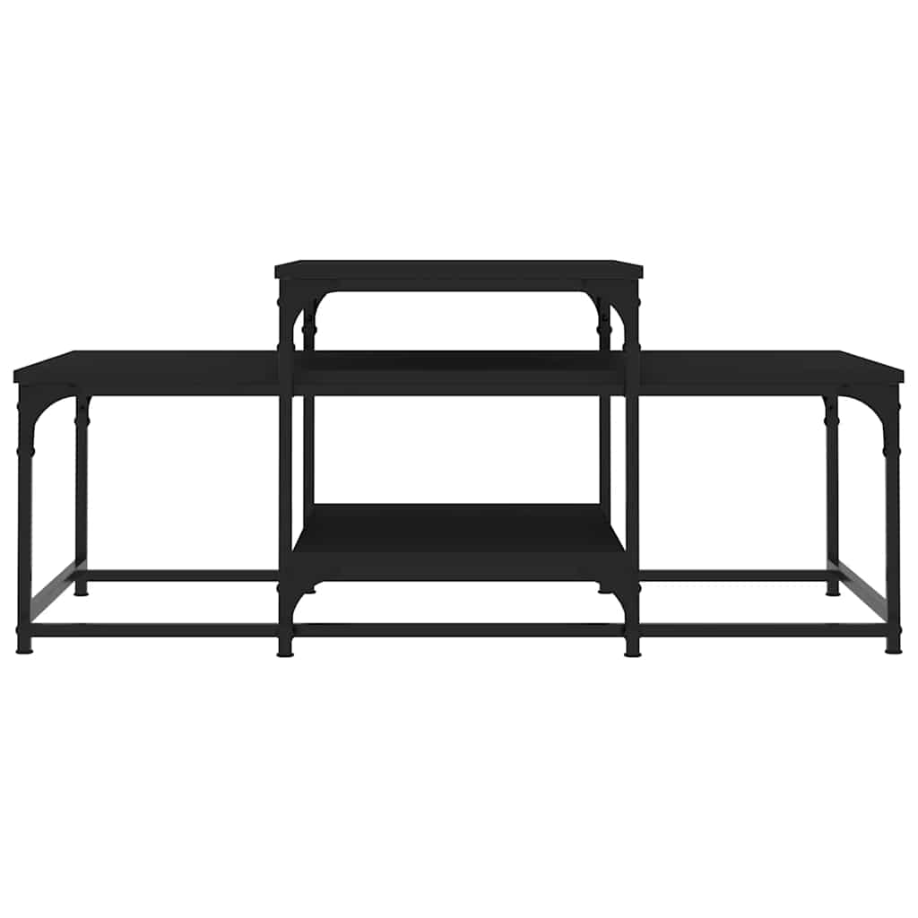 sofabord 102x60x45 cm konstrueret træ sort