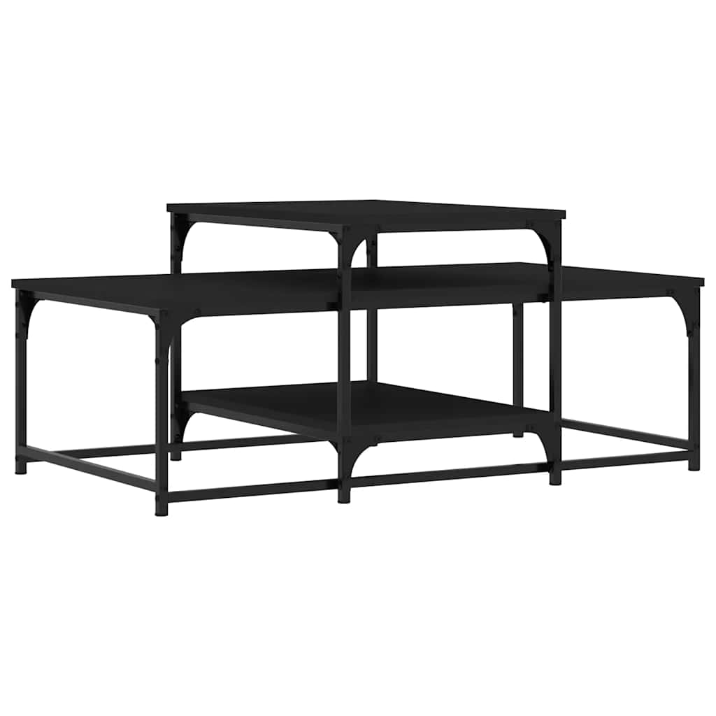 sofabord 102x60x45 cm konstrueret træ sort