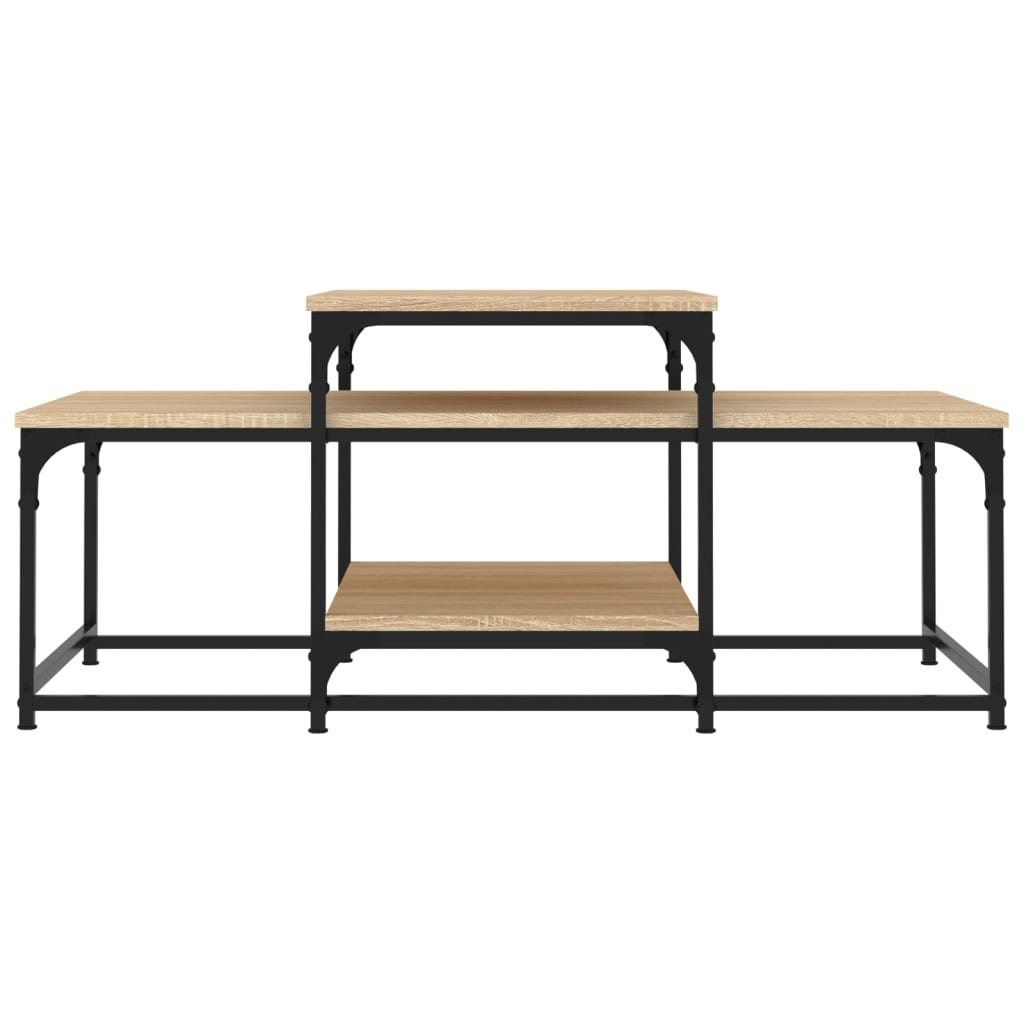 sofabord 102x60x45 cm konstrueret træ sonoma-eg