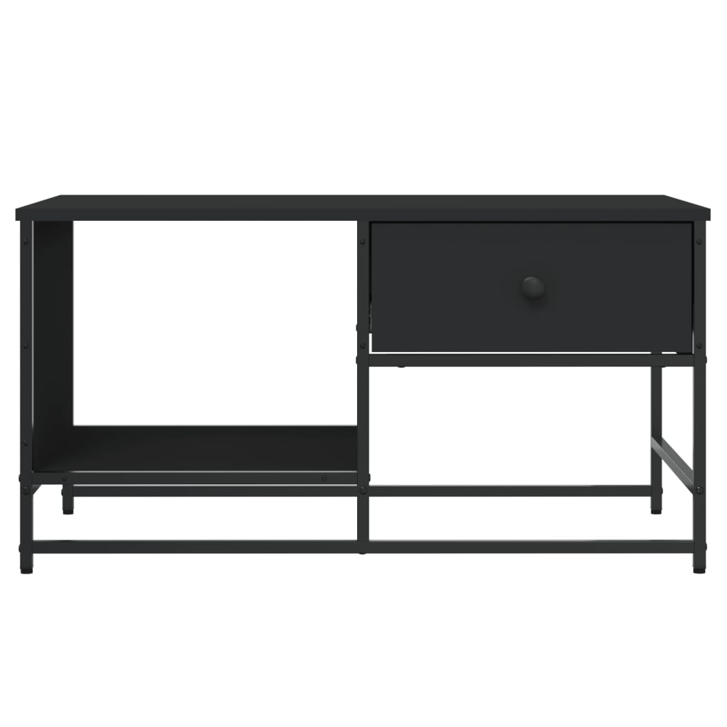 sofabord 85,5x51x45 cm konstrueret træ sort