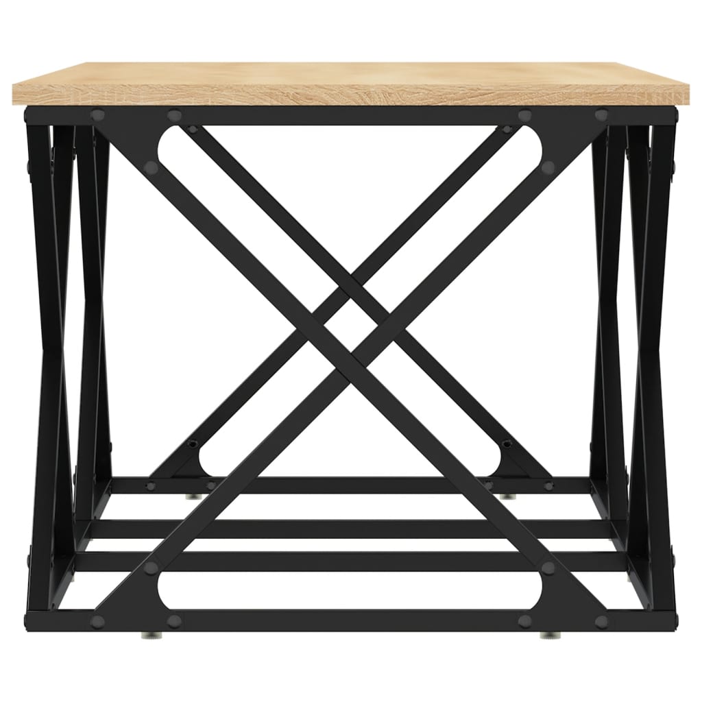 sofabord 100x49x40 cm konstrueret træ sonoma-eg