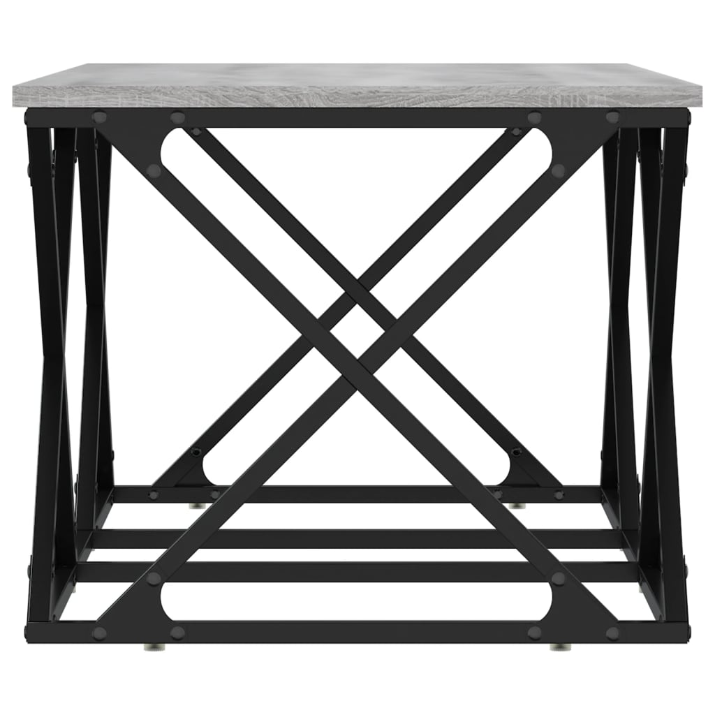 sofabord 100x49x40 cm konstrueret træ grå sonoma-eg