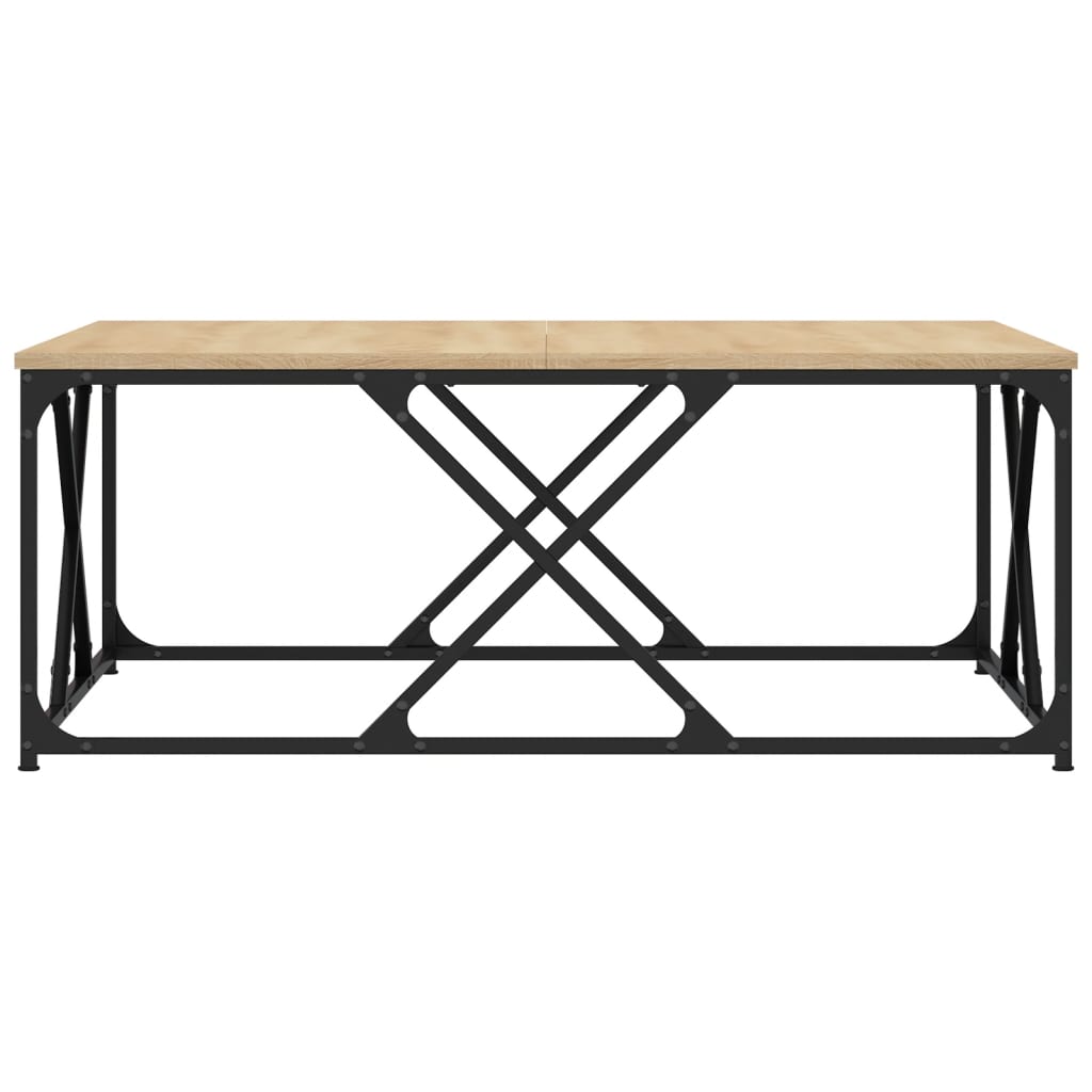 sofabord 100x100x40 cm konstrueret træ sonoma-eg